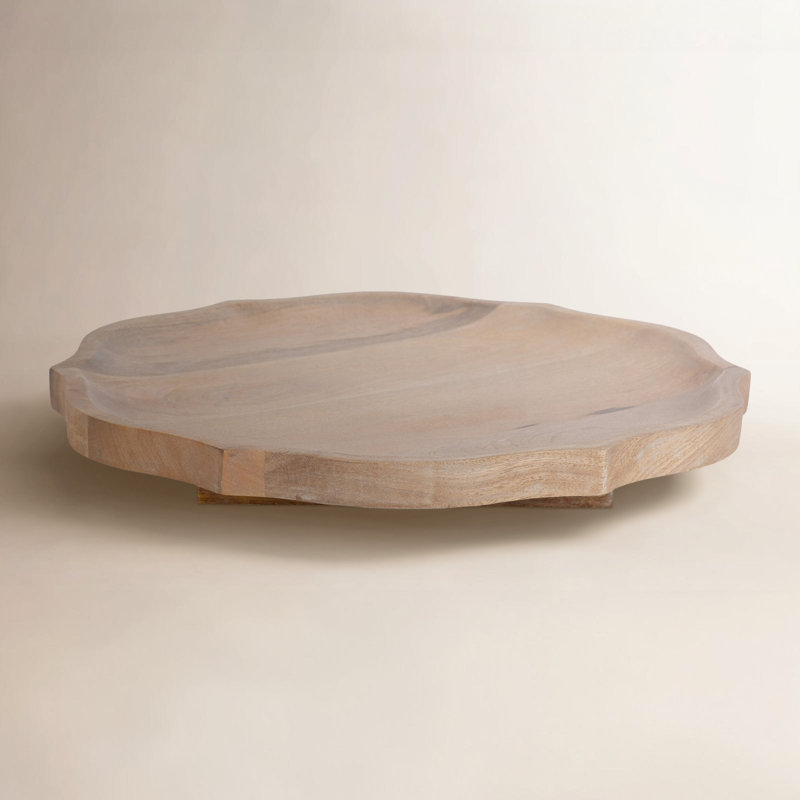 Organisateur de plateau rond en bois Gabi