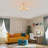 Nill 4 - Light 15" Modern Spray Gold Square Dimmable Semi Flush Mount Ceiling Light Fixture-1275144347