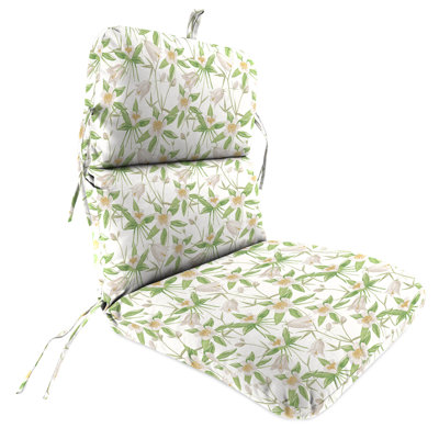 Byrom 22" x 45" Outdoor Chair Cushion with Ties and Loop