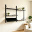 3 tablettes murales en bois massif, présentoir à décor moderne pour chambre à coucher, salle de bain, cuisine, salon