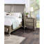 Table de chevet 2 tiroirs Silver