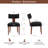 Heritage Upholstered Dining Chairs,Solid Wood Side Chairs with Curved Backrest for Dining Room,Black-1635987272-1636014994