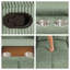 Canapé inclinable en tissu Green Stripe