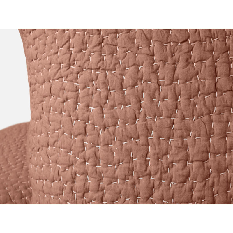 Pebbled Handstitched Organic Sham, Praline