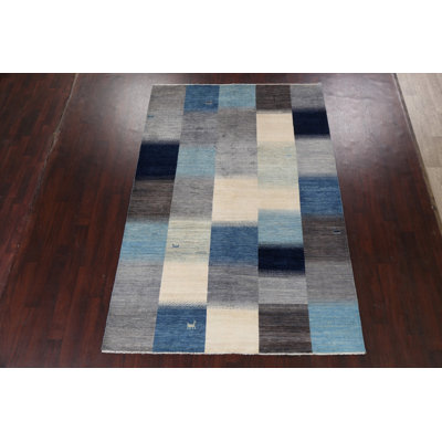 Tapis en laine à teinture végétale Gabbeh Kashkoli noué à la main 6 x 10
