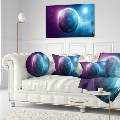 Deep Space Planet - Abstract Printed Throw Pillow