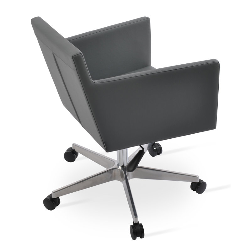 sohoConcept Harput Task Chair, Gray Leatherette