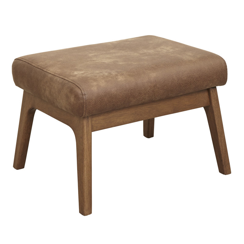 Choudhury Faux Leather Ottoman