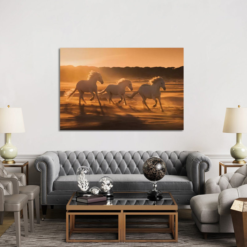 White Angels Of Camargue XLII by Daniel Kordan - Wrapped Canvas Print, 152.5 cm H x 101.5 cm W