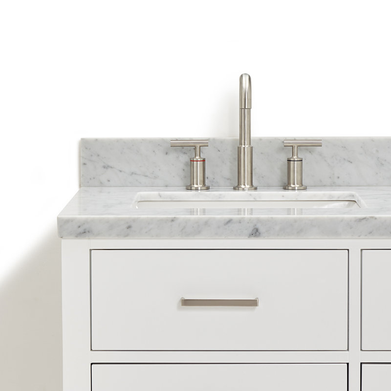 73'' W Double Vanity, Gray, Brushed Nickel, 61"