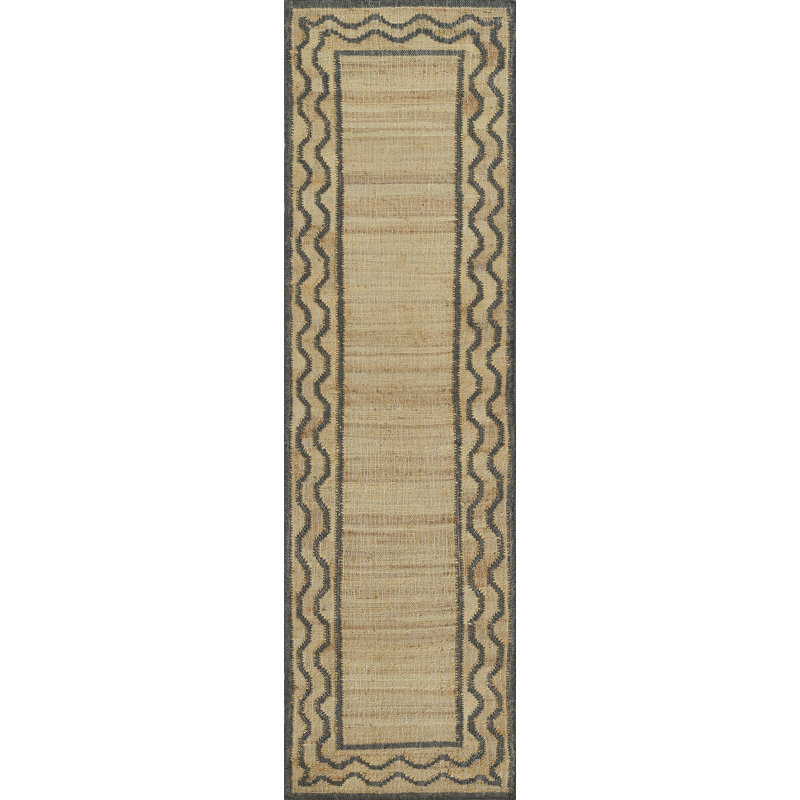 Erin Gates by Momeni Orchard Ripple Slate Hand Woven Wool and Jute Area Rug, Runner 2'3" x 8'