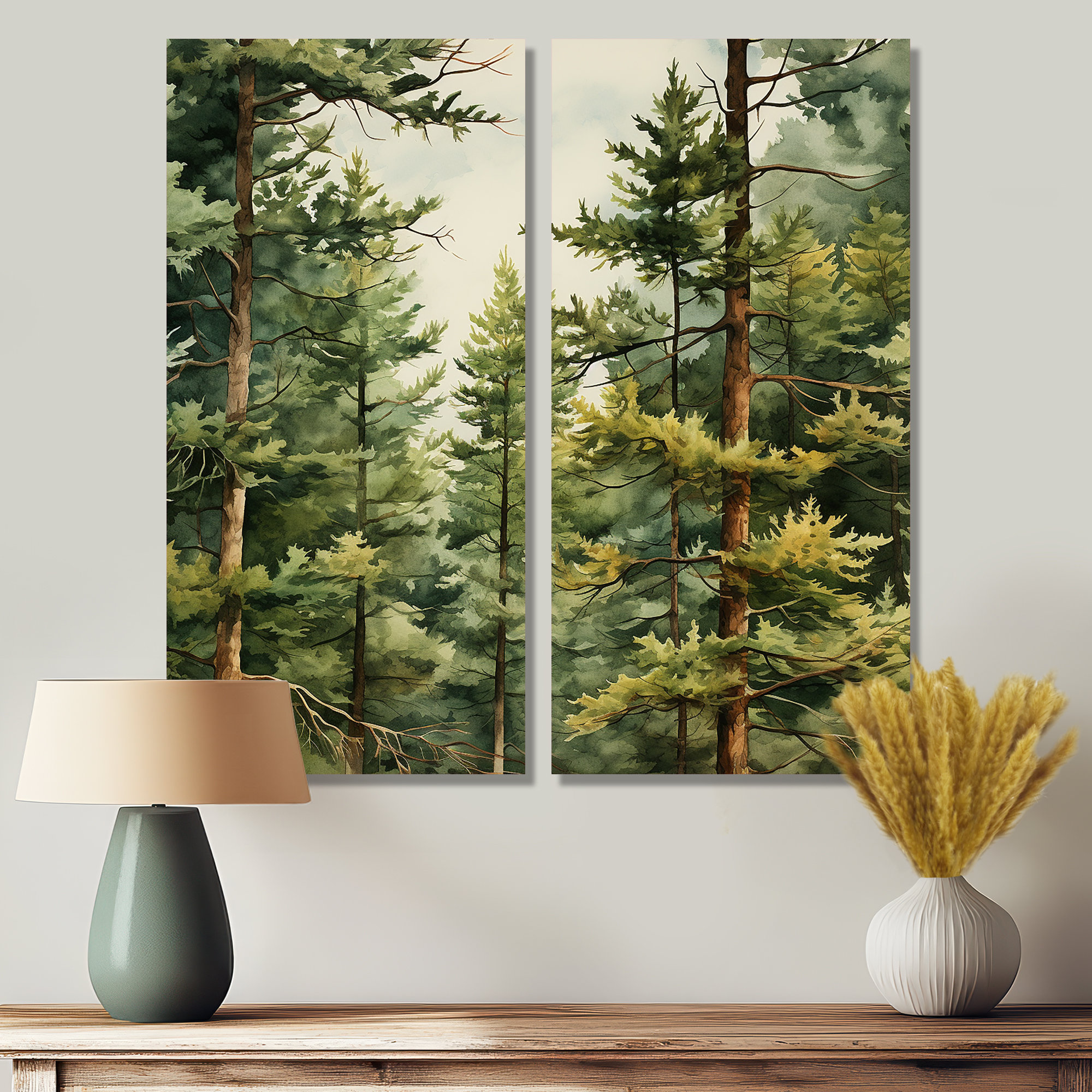 Millwood Pines Pine Tree Symphony II - Traditional Canvas Prints | Wayfair