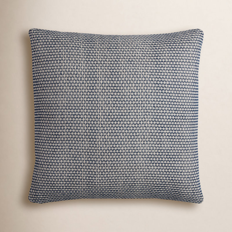 Tiana Square Cotton Pillow Cover and Insert, Indigo