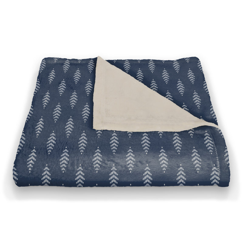 Hand Woven Throw Blanket, Navy