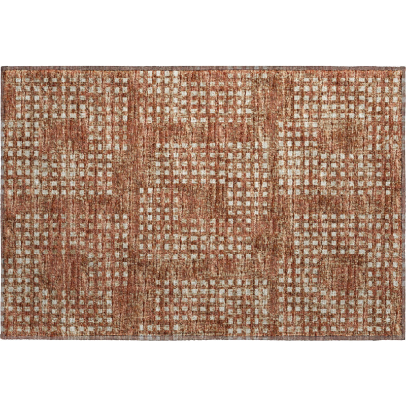 Premium Machine Washable Mayfield AMF33 Geometric Rug, Canyon, 1'8" x 2'6"