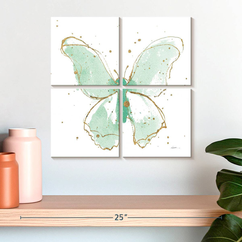 Brampt Gilded Butterflies Mint, 18'' H x 18'' W