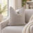Gray Cotton Boho Pillow Cover, 18" x 18", Decorative Throw Pillow Cover