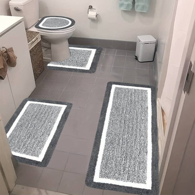 Ensemble de tapis de salle de bain 4 pièces
