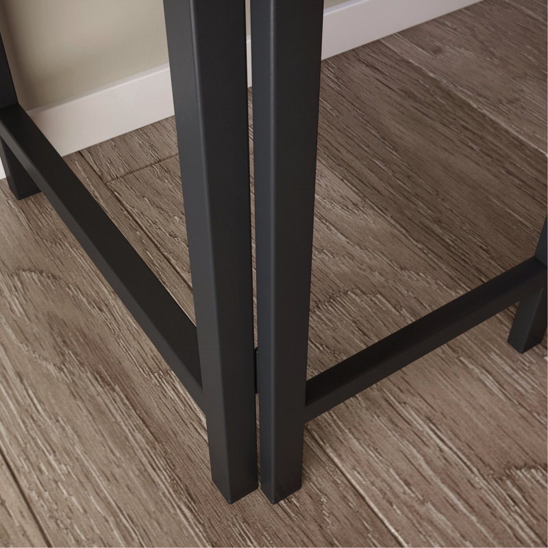Table With Drop Leaf, Gray Finish