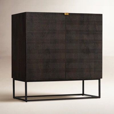 Taro Solid Wood Bar Cabinet