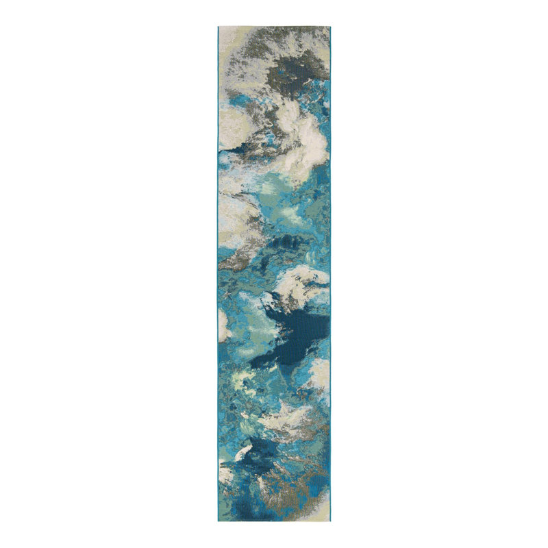 Keazia Indoor/Outdoor Area Rug, Runner 2'7" x 12'