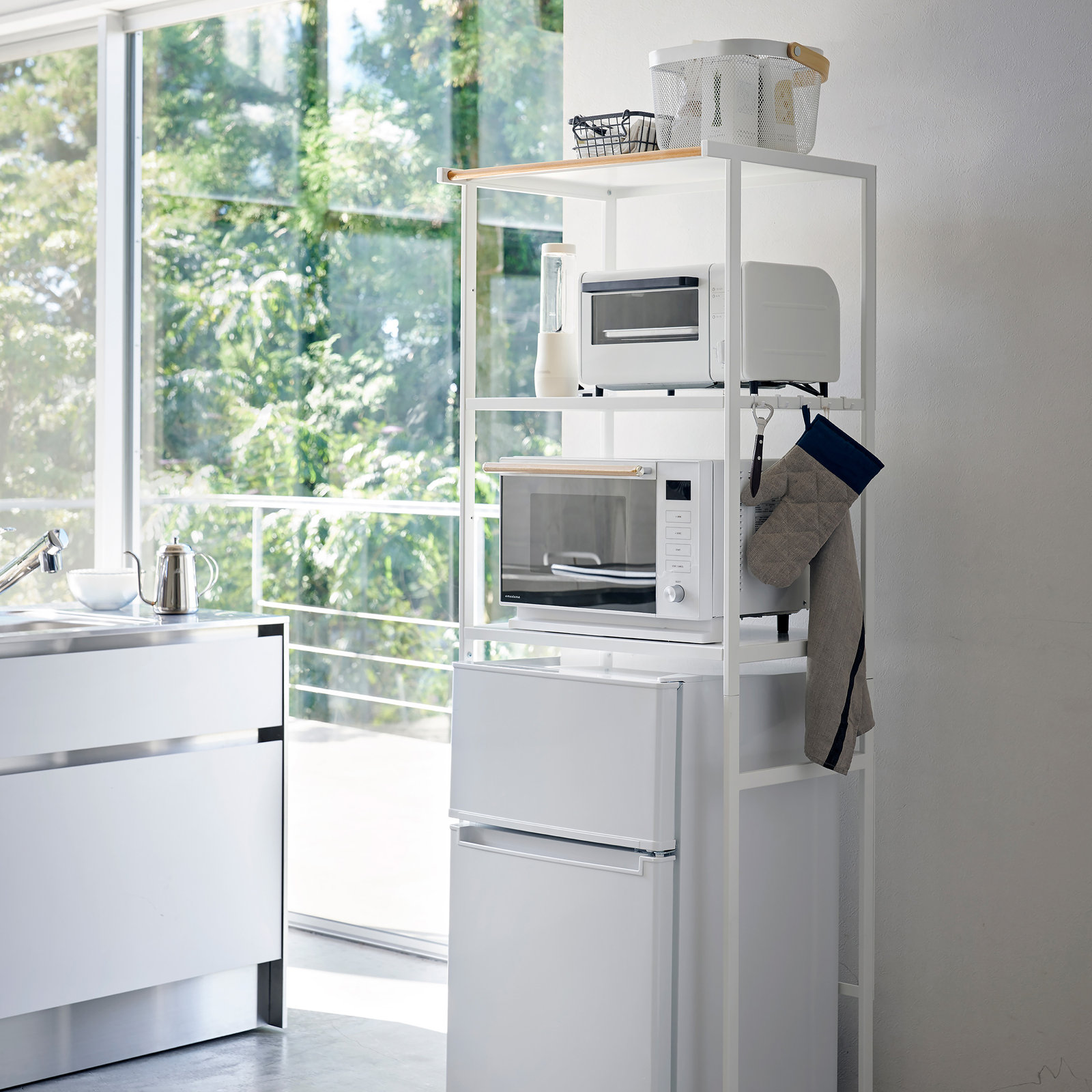 Yamazaki Home Tower Storage Rack, White