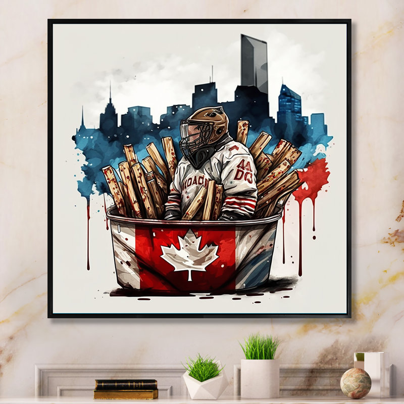 «But Tender in Poutine III», impression sur toile, H 36 po x l 36 po x P 1,5 po, Toile avec cadre flottant noir