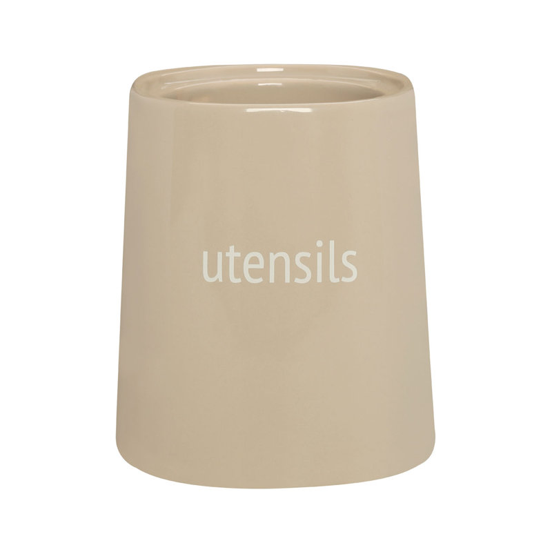 Dolomite Utensil Crock, Beige