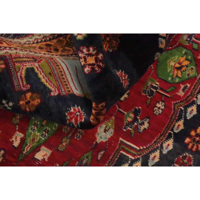 Tapis bleu marine fait à la main 5 x 5 po
