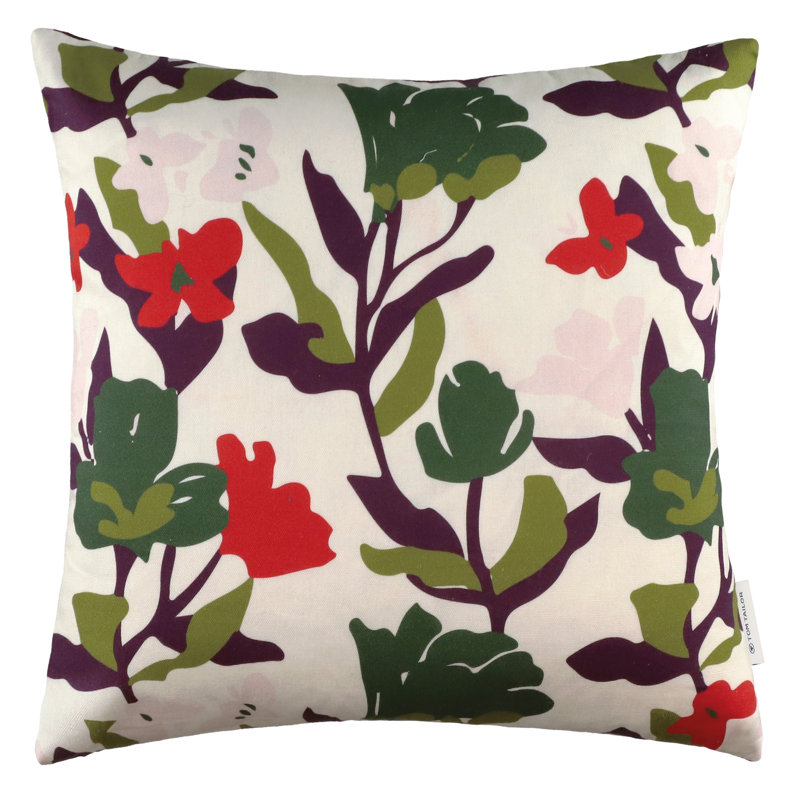 Floral Square Throw Cushion Cover