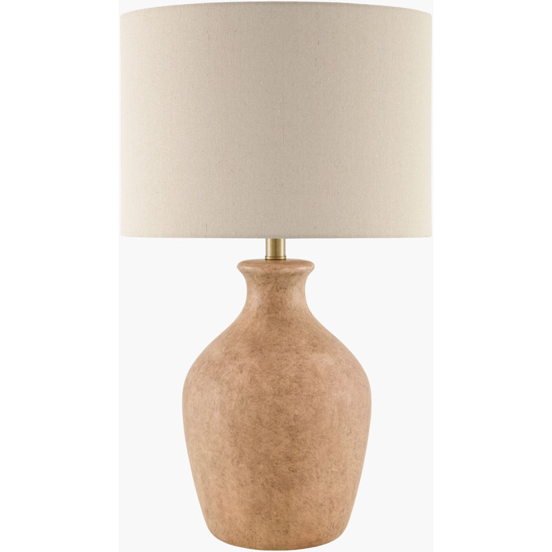 Booker Cerria Table Lamp, Distressed Brown, Beige