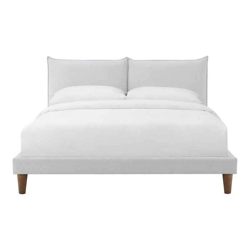 Louque Platform Bed, Full / Double, Light Gray