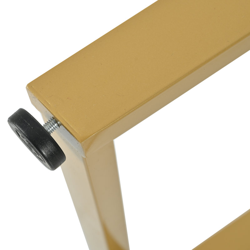 Cayemite Metal Base Dining Table, Gold