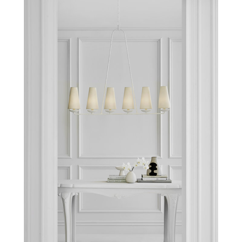 AERIN Fontaine Linear Chandelier, Aged Iron