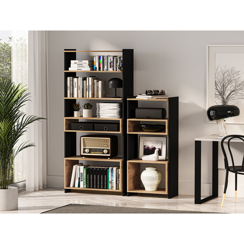 Neera 122cm H Standard Bookcase, 122"H x 80"W x 40"D