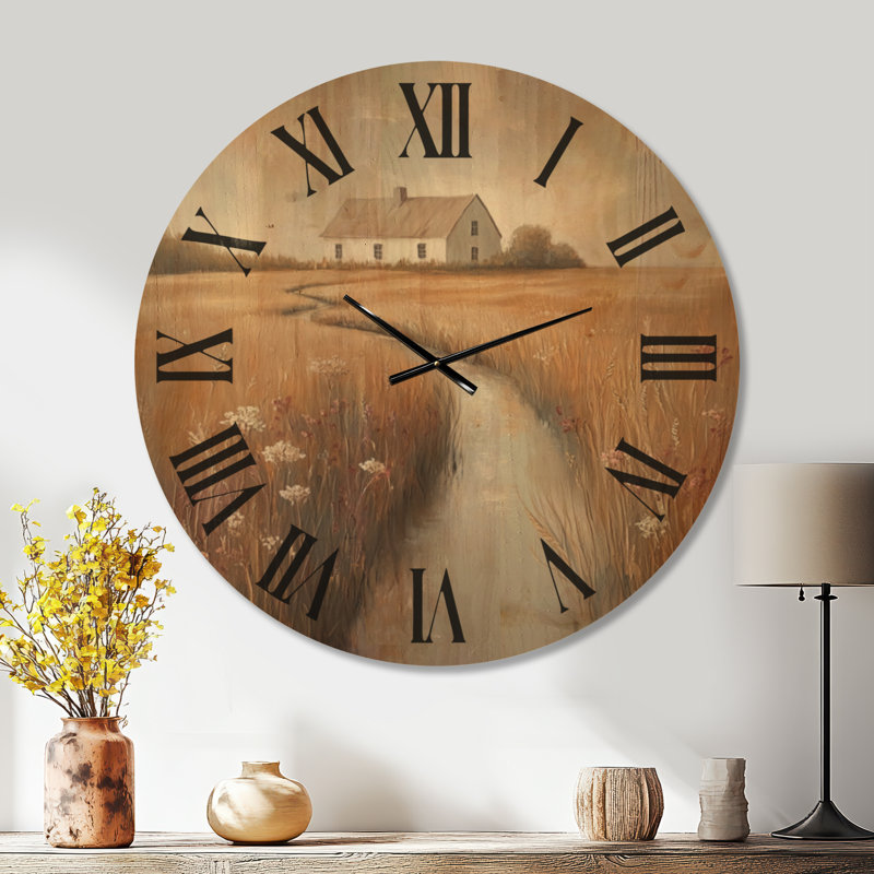Très grande horloge murale en bois, Oversized
