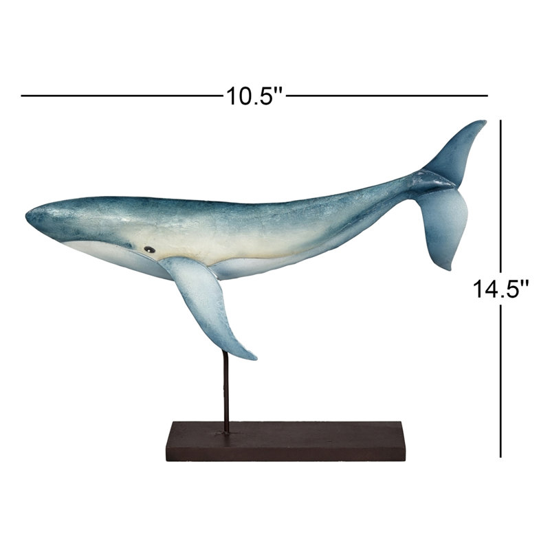 Baleine Swihart sur socle en métal et Capiz