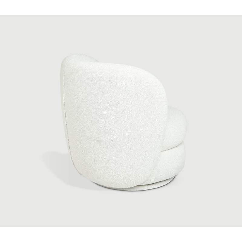 Forme Swivel Chair Boucle Swivel Chair, Bone