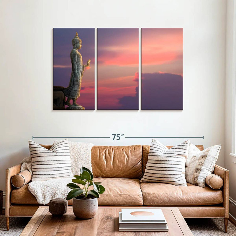 Adella Sunset Sky Buddha, 36" H x 57" W
