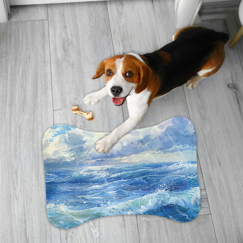 Tapis d'alimentation Bone Sea Life Art - 1 pièce