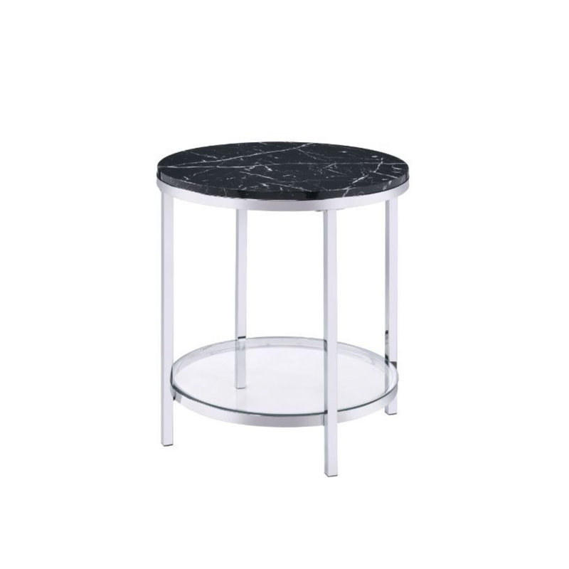 Table de bout avec plateau en verre