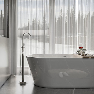 1 Handle Bathroom Freestanding Tub Filler with Diverter