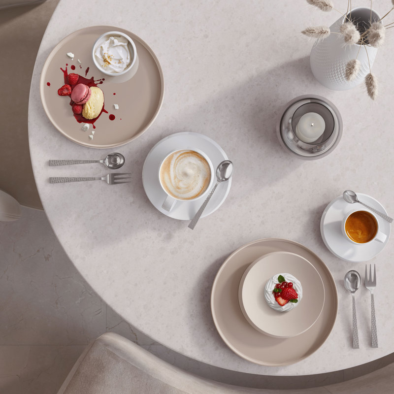 Villeroy & Boch - NewMoon Beige Bread Plate, Premium Porcelain, 6.25 in