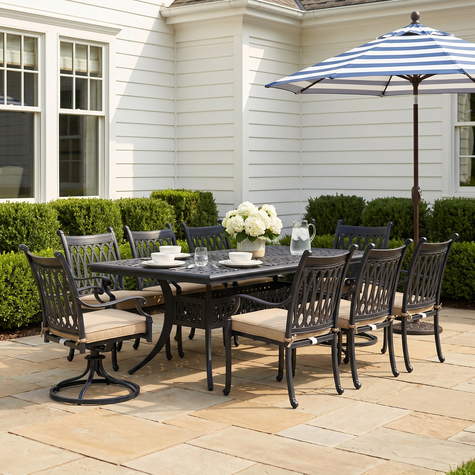 Brockport 84" Patio Dining Set