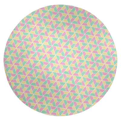 Tapis vert/prune/zone jaune trapézoïdales