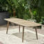 Table d'extérieur extensible en bois gris - offre des sièges supplémentaires par temps gris