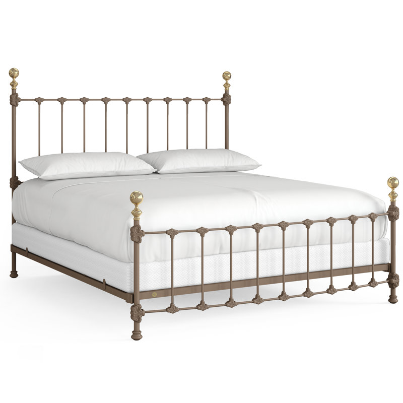 151 Palatial Bed | Complete Standard, King, Gunmetal/Antique Gold