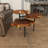 Loucks Teak Wood Handmade Live Edge 3 Tier Side End Brown Accent Table with Black Base