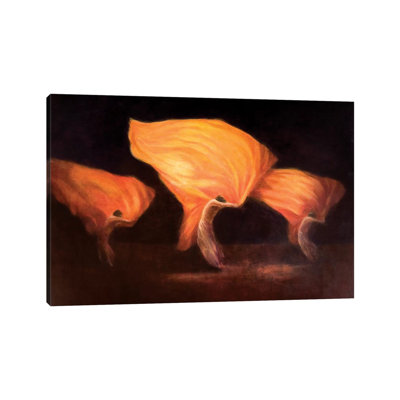 Chinese Dancers by Lincoln Seligman - Wrapped Canvas Painting