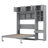 Wall Murphy Bed With Desk,Top Cabinet And Storage Shelves,Space Saving Foldable Bed-444569713-444569708